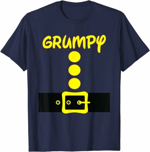 GRUMPY SHIRT Dwarf Easy Halloween Group Men Women Kids Matching Costume T-Shirt