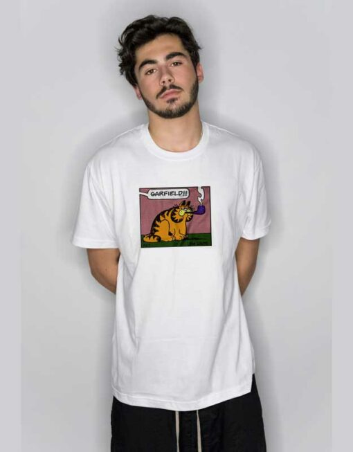 Garfield Smoking Pipe T Shirt