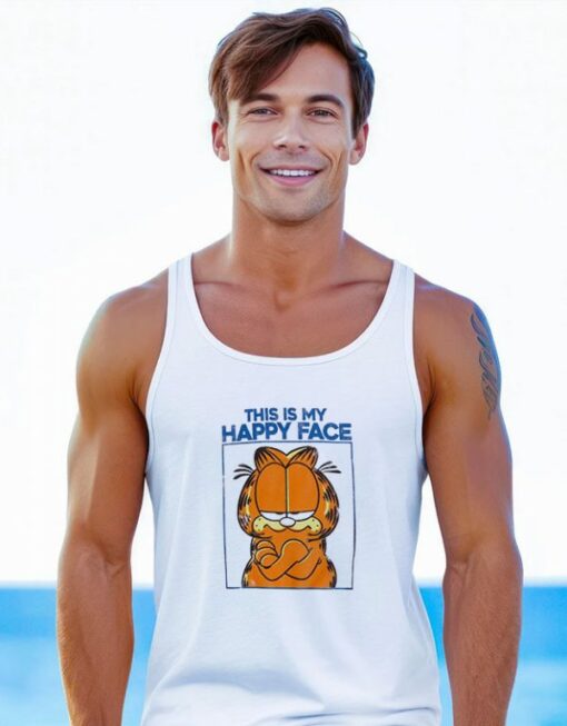 Garfield This Is My Happy Face Tank Top