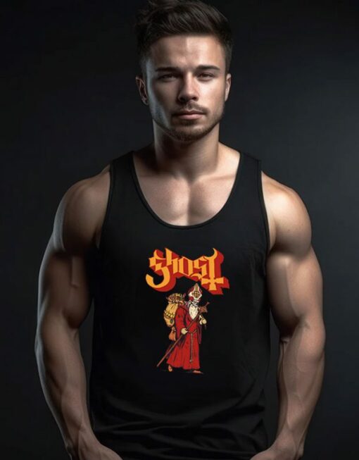 Ghost Greetings From Papa Noel Slim Fit Tank Top