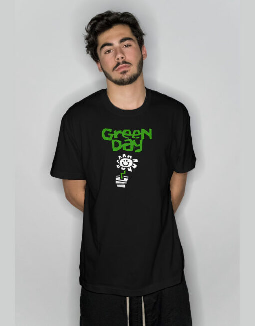 Green Day Flower Pot T-Shirt