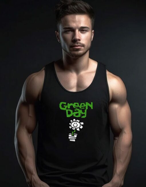 Green Day Flower Pot Tank Top