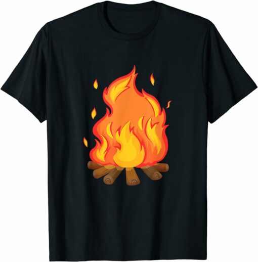 Halloween Costume DIY Last Minute Fire Couple Matching Party T-Shirt