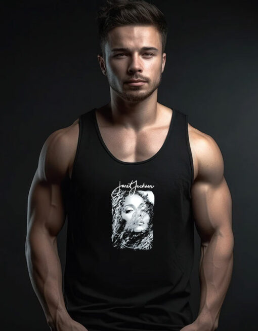 Janet Jackson Photoshoot Style Tank Top