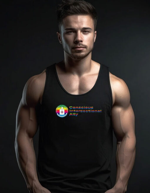 LGBT CIA Conscious Intersectional Ally logo Unisex Tank Top