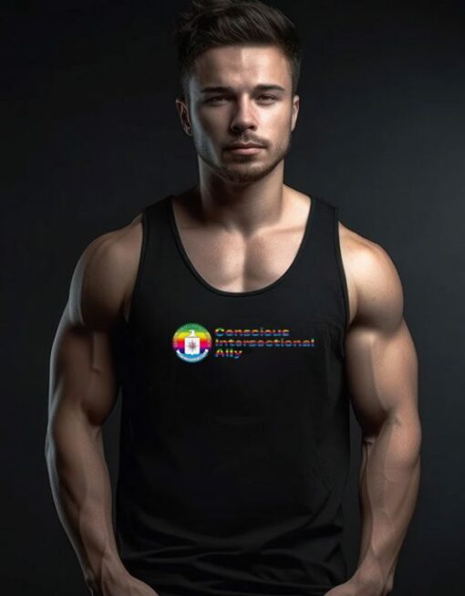 LGBT CIA Conscious Intersectional Ally logo Unisex Tank Top