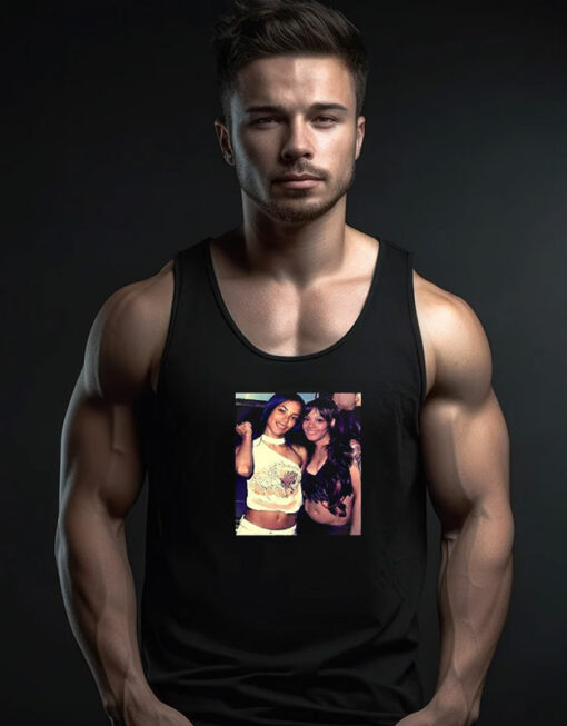 Lisa Left Eye Lopes X Aaliyah Black Rapper Tank Top