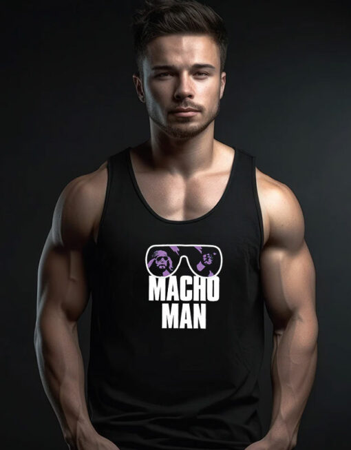 Macho Man Randy Savage Purple Glasses Tank Top