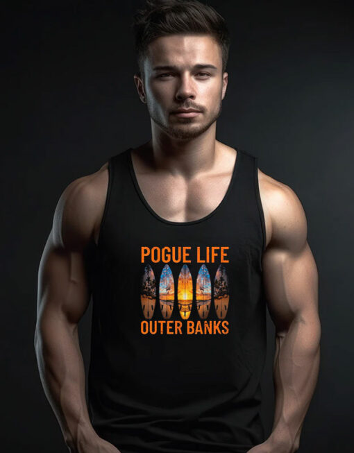 Pogue Life Outer Banks Beach Sunset Surfing Pogue Life Tank Top