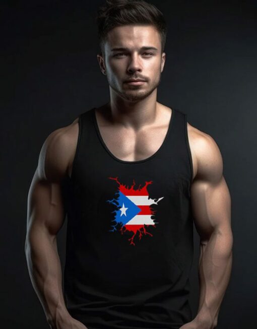 Puerto Rico Inside Flag Tank Top