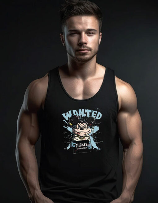 Retro Wanted Mickey Unisex Tank Top