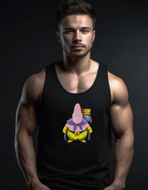 Saiyan SpongeBob Majin Buu Funny Tank Top