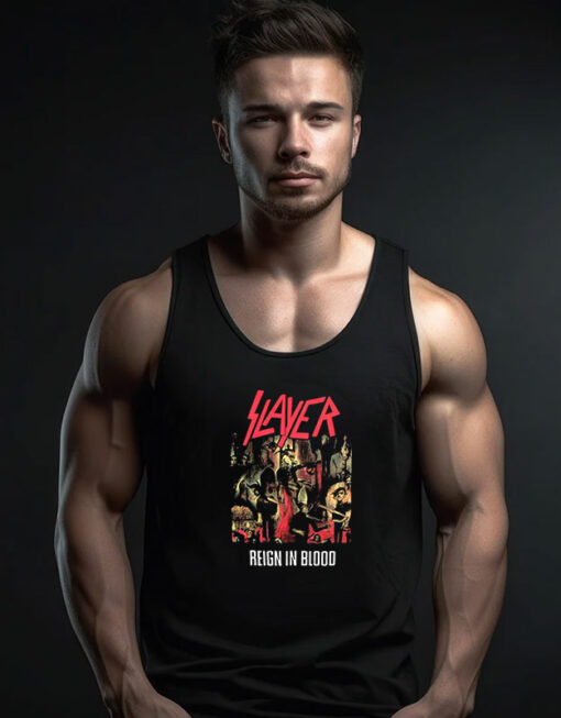 Slayer Reign In Blood Vintage Tank Top