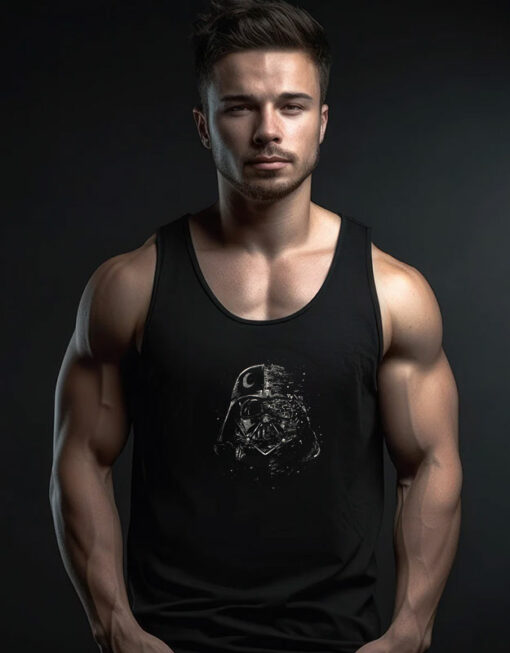 Star Wars Death Star Darth Vader Helmet Tank Top