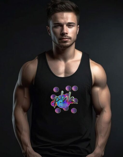 Trendy Pink Summer Carnival 2023 Festival Tour Tank Top