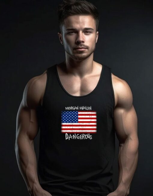 USA Flag Morgan Wallen Dangerous Tank Top