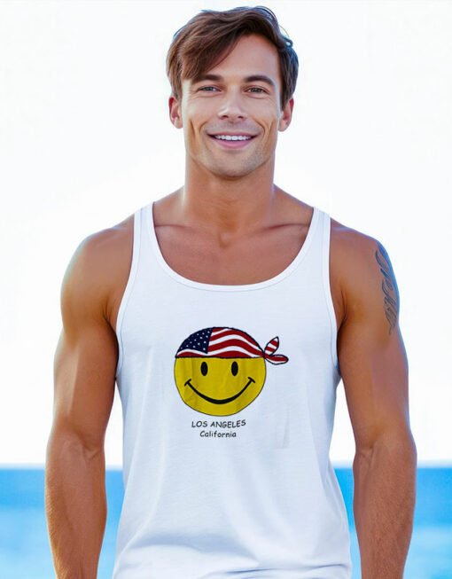 Vintage Smiley Face Los Angeles California Tank Top