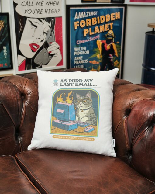 As Purr My Last Email Cushion