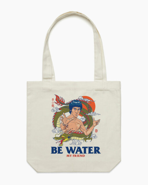 Bruce Lee Be Water Tote Bag