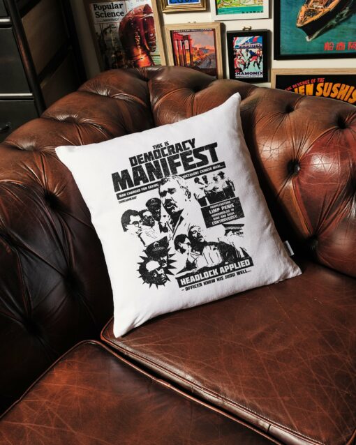 Democracy Manifest Tabloid Edition Cushion