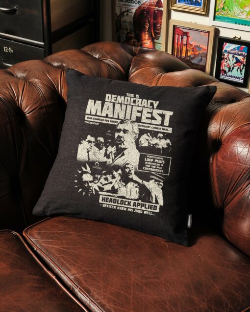 Democracy Manifest Tabloid Edition Cushion