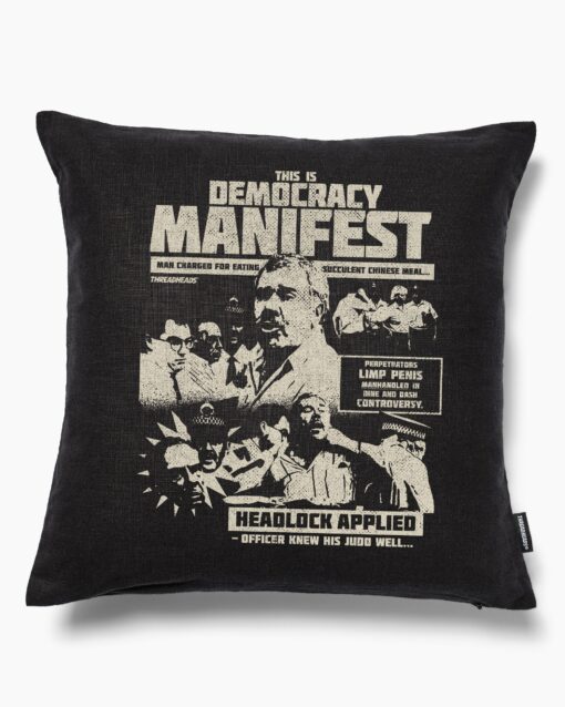 Democracy Manifest Tabloid Edition Cushion