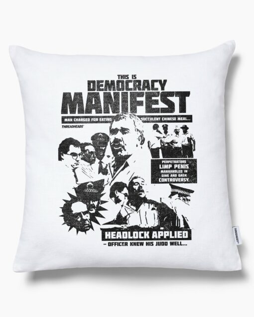 Democracy Manifest Tabloid Edition Cushion