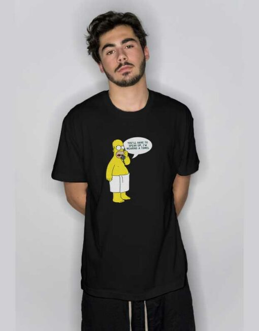 Homer Wearing Towel T Shirt