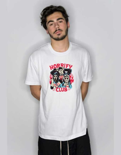 Horrify Club Ringer T Shirt