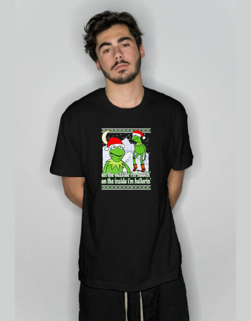 Kermit Hootin & Hollerin At Christmas Tacky T-Shirt