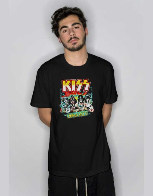 Kiss Band Unmasked T Shirt