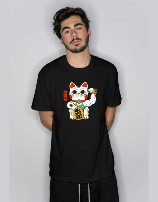 Lucky Cat Strong T Shirt