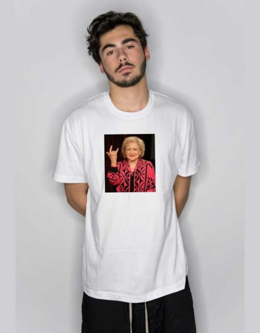 Metal Betty White T Shirt