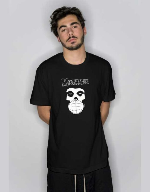 Miserable Skull Mask T Shirt