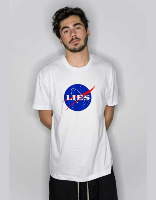 ‎Nasa Lies Logo  T Shirt