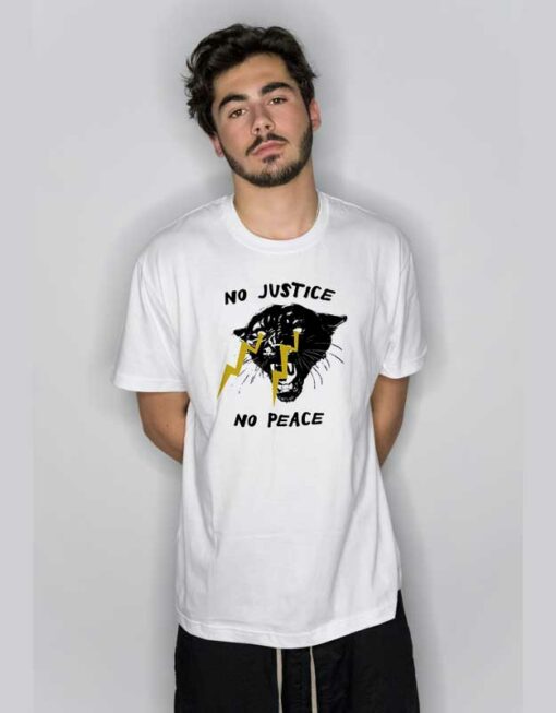 No Justice No Peace Panther T Shirt