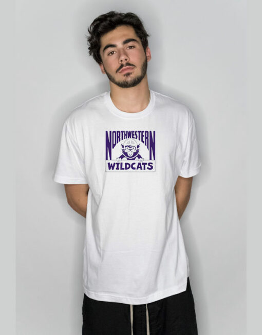 Northwestern Wildcats Vintage Football Mascot T-Shirt