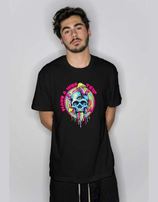 One Eye Skull Mushroom T Shirt