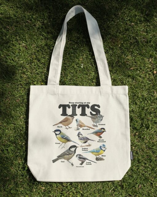 Stop Staring At My Tits Tote Bag